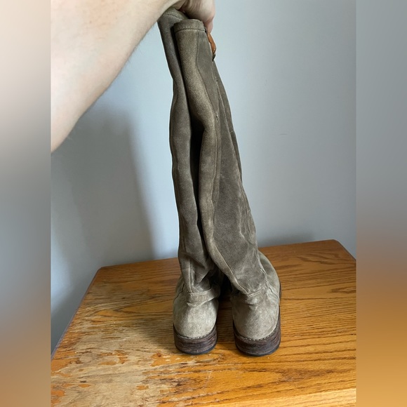 Fiorentini+Baker Suede Tan Knee High Riding Boots Womens Size EU 39 - Picture 3 of 10